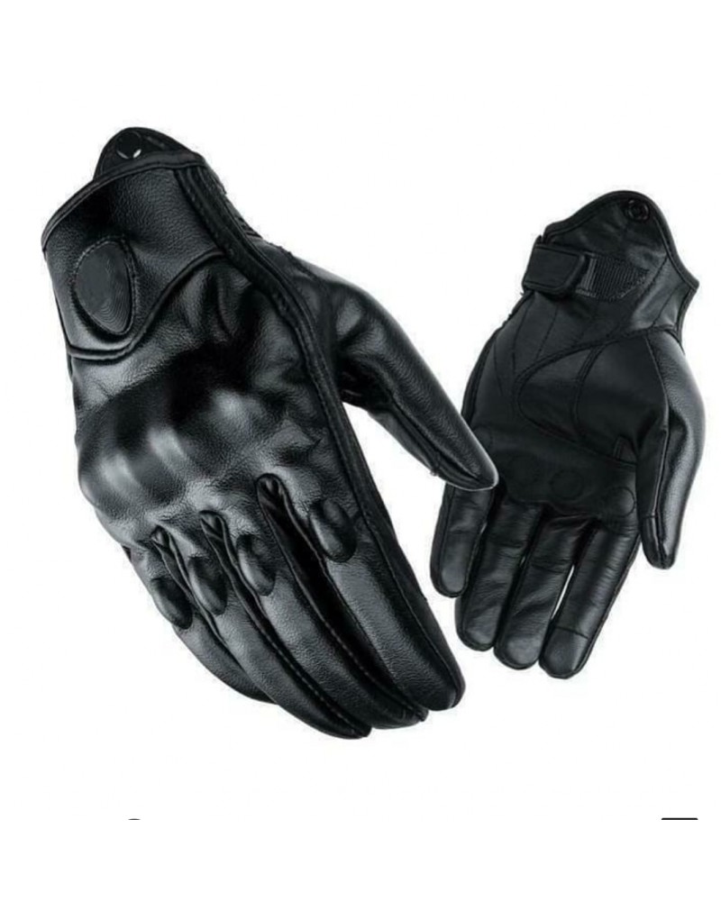 Guantes de piel negros